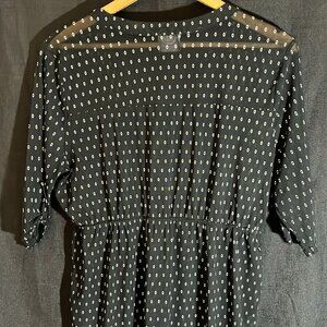 Black translucent blouse